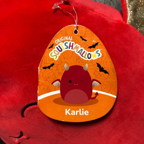 Kellytoy Squishmallows Karlie the Red Bat Halloween Squad - Picture 6 of 7